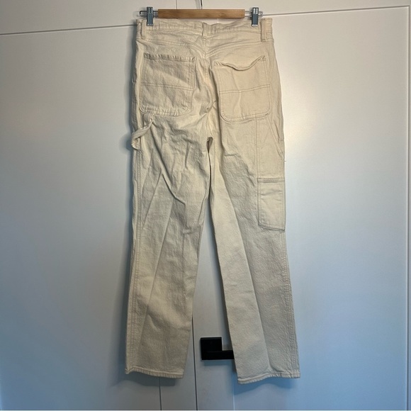 🎆 Abercrombie & Fitch AF 90s Straight Ultra High Rise Carpenter Jeans cream 30 - Picture 5 of 11